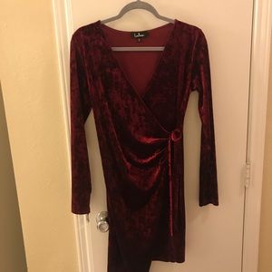 Lulus Velvet Wrap Dress